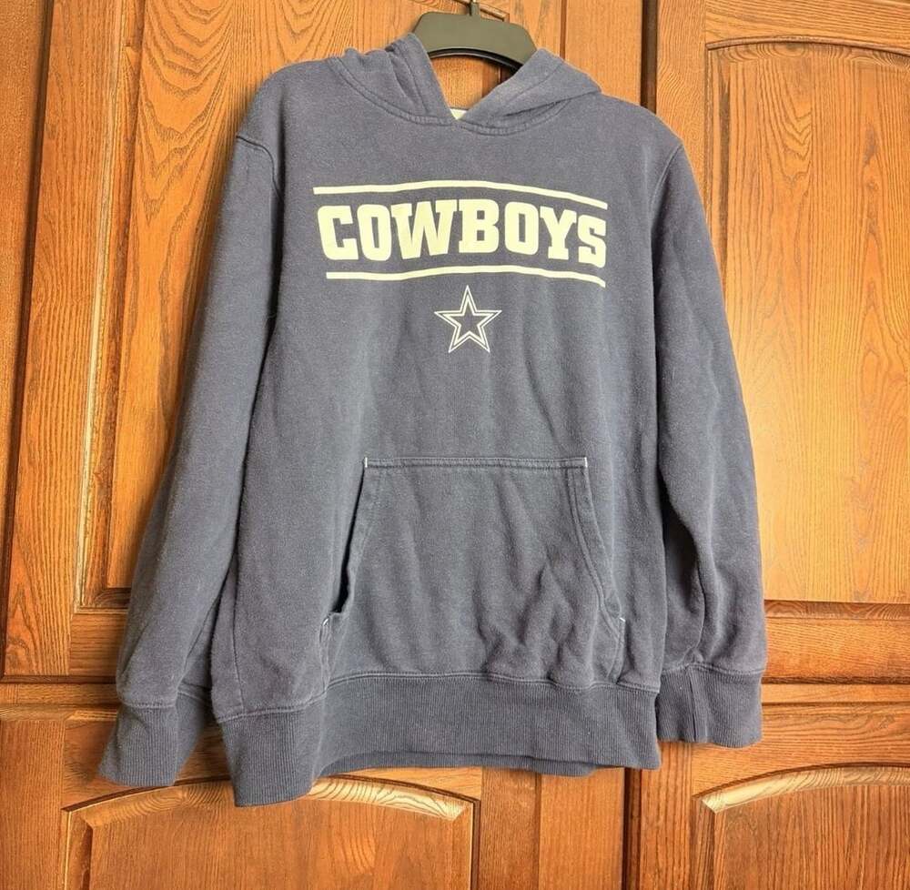Dallas Cowboys Authentic Hoodie Youth L (14-16) Blue Pullover